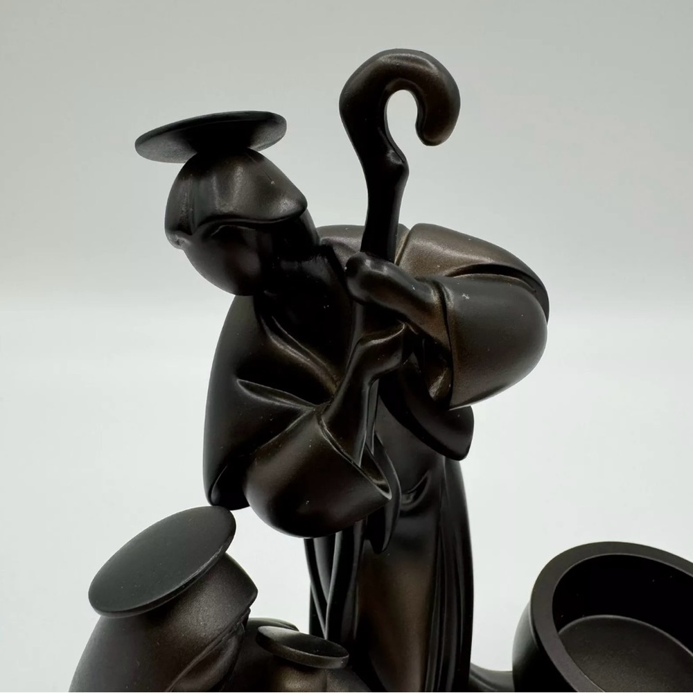 PartyLite Holy Night Tealight Holder P8262 Bronze Holy Family Christmas Nativity - Picture 7 of 13